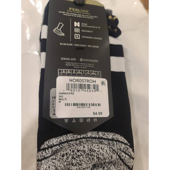 NWT Stance Franchise Assorted 3-Pack Crew Socks - MEDIUM - womens 8 - 10.5 - Picture 4 of 4